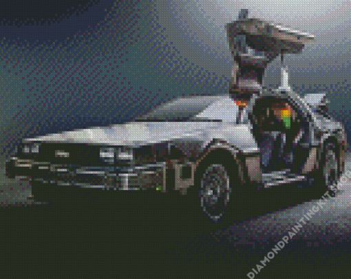 Cool Back To The Future Car Diamond Painting