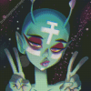 Cute Alien Diamond Painting