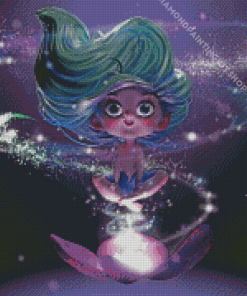 Cute Big Eyed Girl Diamond Painting