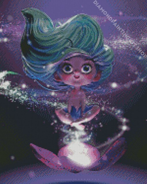 Cute Big Eyed Girl Diamond Painting