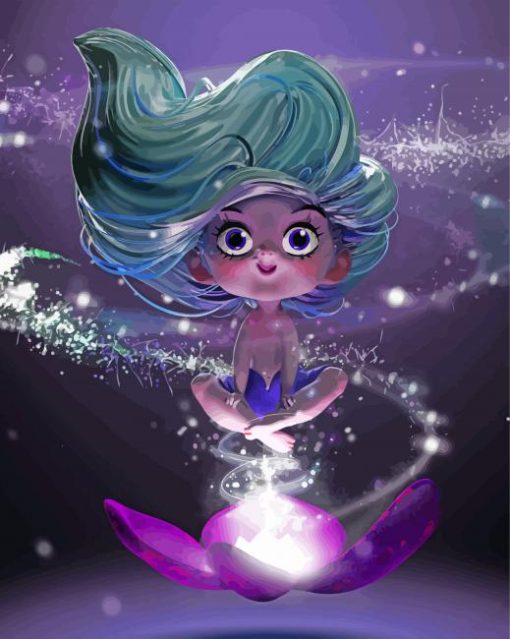 Cute Big Eyed Girl Diamond Painting