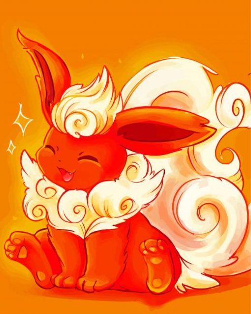 Flareon Smiling Diamond Painting