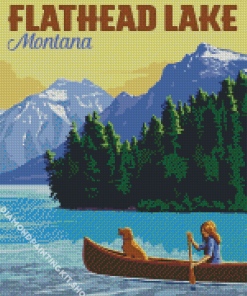 Flathead Lake Poster Diamond Painting