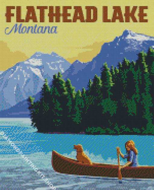 Flathead Lake Poster Diamond Painting