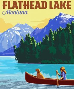 Flathead Lake Poster Diamond Painting