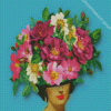 Floral Woman Head Diamond painting