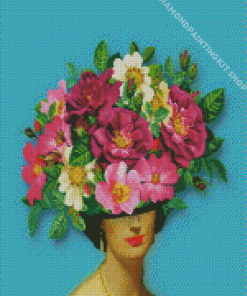 Floral Woman Head Diamond painting