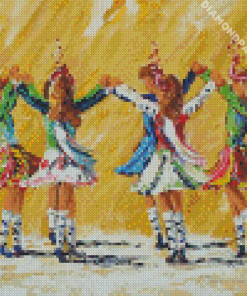 Girls Dancing Irish Dance Diamond Painting