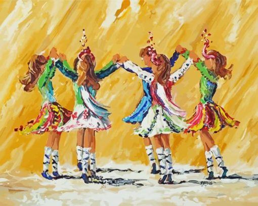 Girls Dancing Irish Dance Diamond Painting