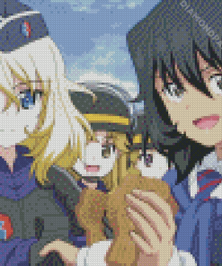 Girls Und Panzer Anime Characters Diamond Painting