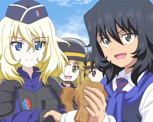 Girls Und Panzer Anime Characters Diamond Painting