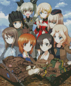 Girls Und Panzer Anime Poster Diamond Painting