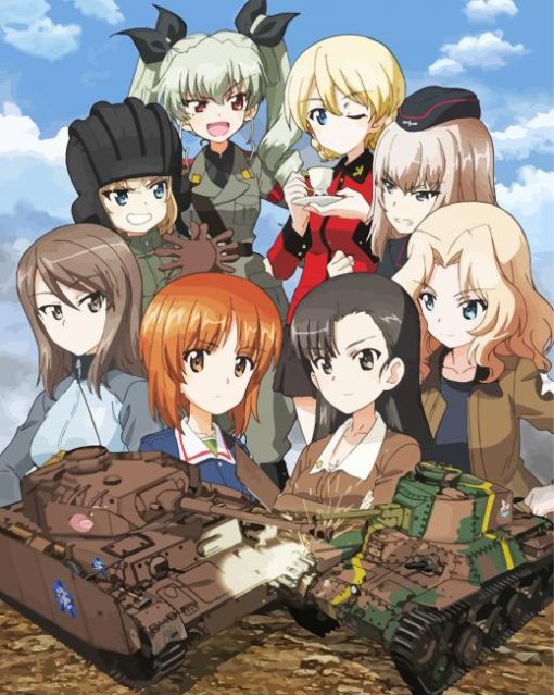 Girls Und Panzer Anime Poster Diamond Painting