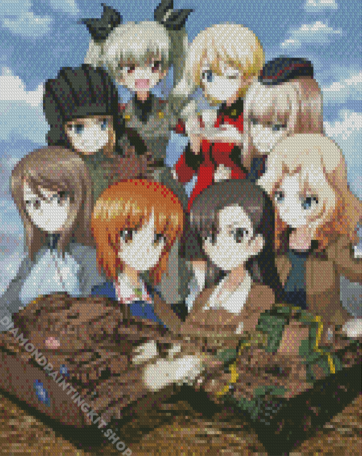 Girls Und Panzer Anime Poster Diamond Painting