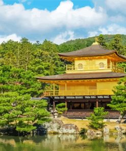 Golden Pavilion Diamond Painting