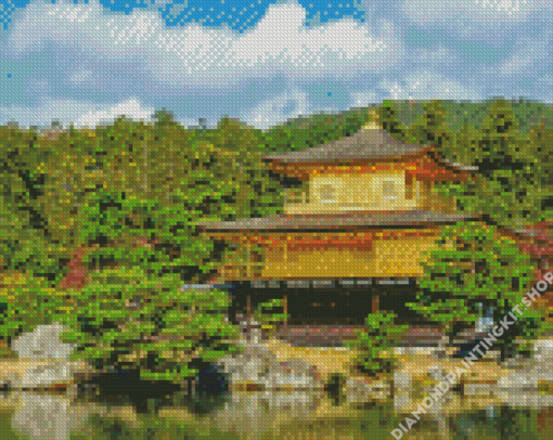 Golden Pavilion Diamond Painting