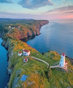 Grand Manan Lighthouse Landscape Diamond Painting