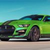 Green Mustang Ford Diamond Painting