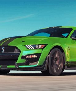 Green Mustang Ford Diamond Painting