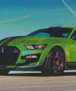 Green Mustang Ford Diamond Painting