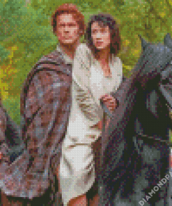 Jamie Fraser And Claire Fraser Outlander Diamond Painting