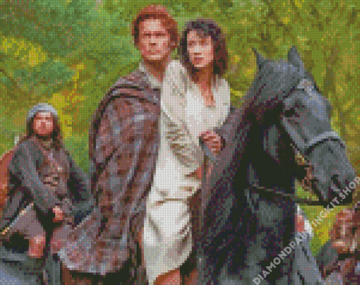 Jamie Fraser And Claire Fraser Outlander Diamond Painting