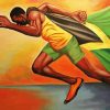 Jamaican Man Running Diamond Painting