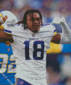 Justin Jefferson Minnesota Vikings Player Diamond painting