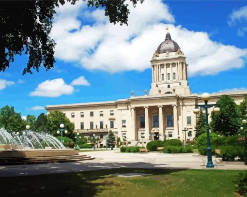 Manitoba Legislative Building Winnipeg Art Diamond Painting