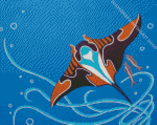 Mantaray Fish Diamond Painting