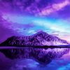 Mountain And Purple And Blue Sky Diamond Painting