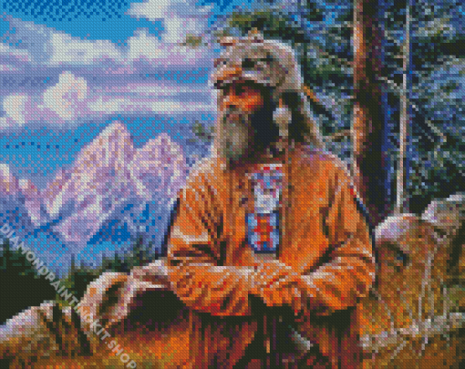 Mountain Man Art Diamond Painting