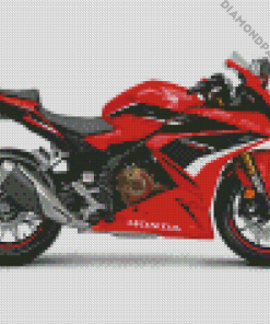 Red Motorcycle Honda Diamond Painting