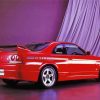 Red Skyline Car Diamond Painting