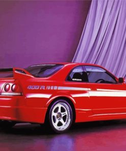 Red Skyline Car Diamond Painting