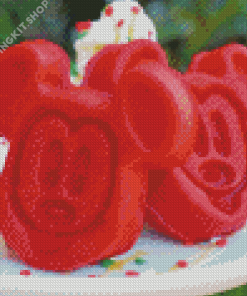 Red Waffles Disney Food Diamond Painting