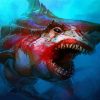 Scary Great White Shark Diamond Painting