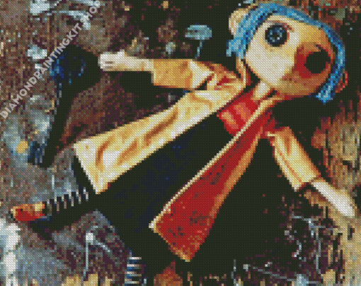 Scary Coraline Doll Diamond Painting