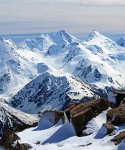 Snowy Southern Alps Diamond Painting