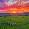 Stone Circle Sunset View Diamond Painting