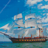 Tall Ship Sailing Diamond Painting