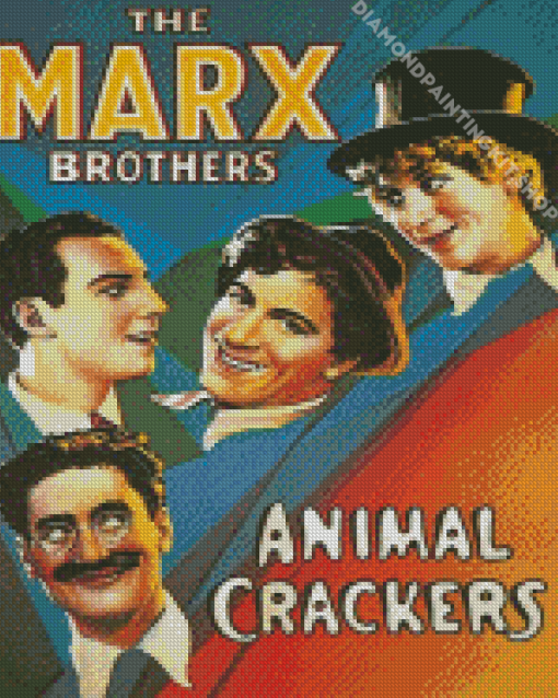 The Marx Brothers Animal Crackers Poster Diamond Painting