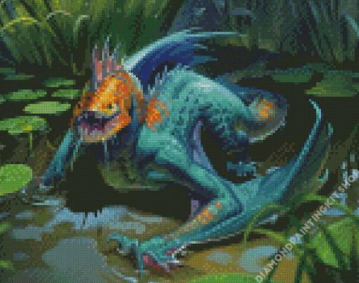 Water Wyrm Diamond Painting