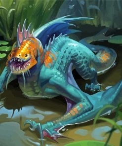 Water Wyrm Diamond Painting