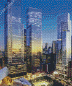 World Trade Center By Night Diamond Painting