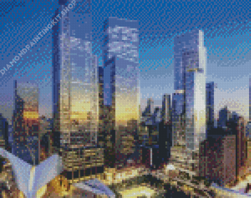 World Trade Center By Night Diamond Painting