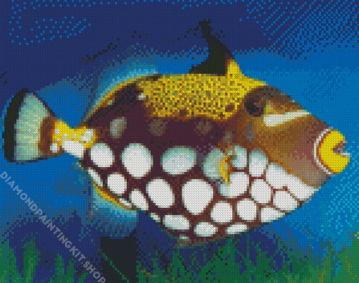 Yellow Clown Triggerfish Diamond Painting