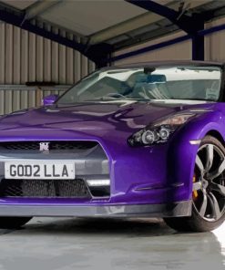 2018 Nissan GTR dark Purple Diamond Painting