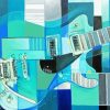 Abstract Gretch Guitar Diamond Painting