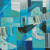 Abstract Gretch Guitar Diamond Painting